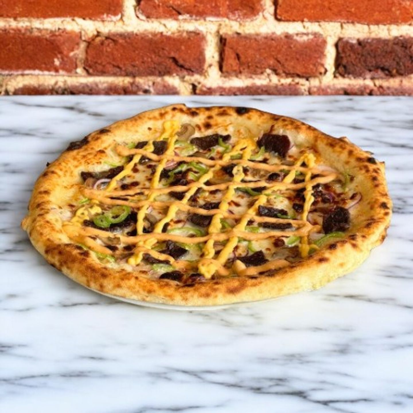 Spicy Cheese Steak Pizza