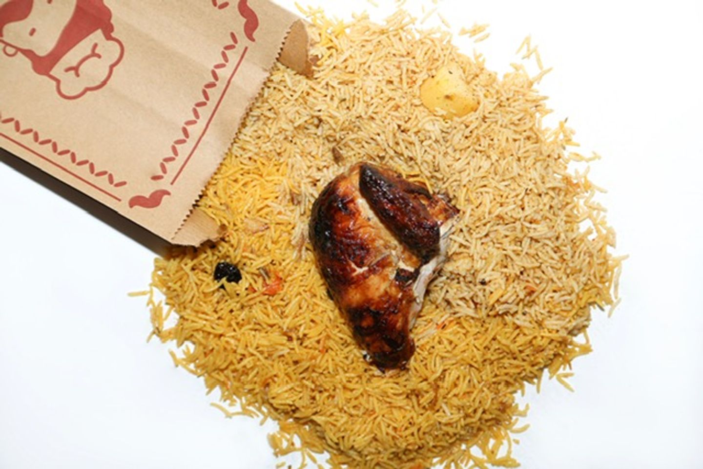 ربع شواية مع رز