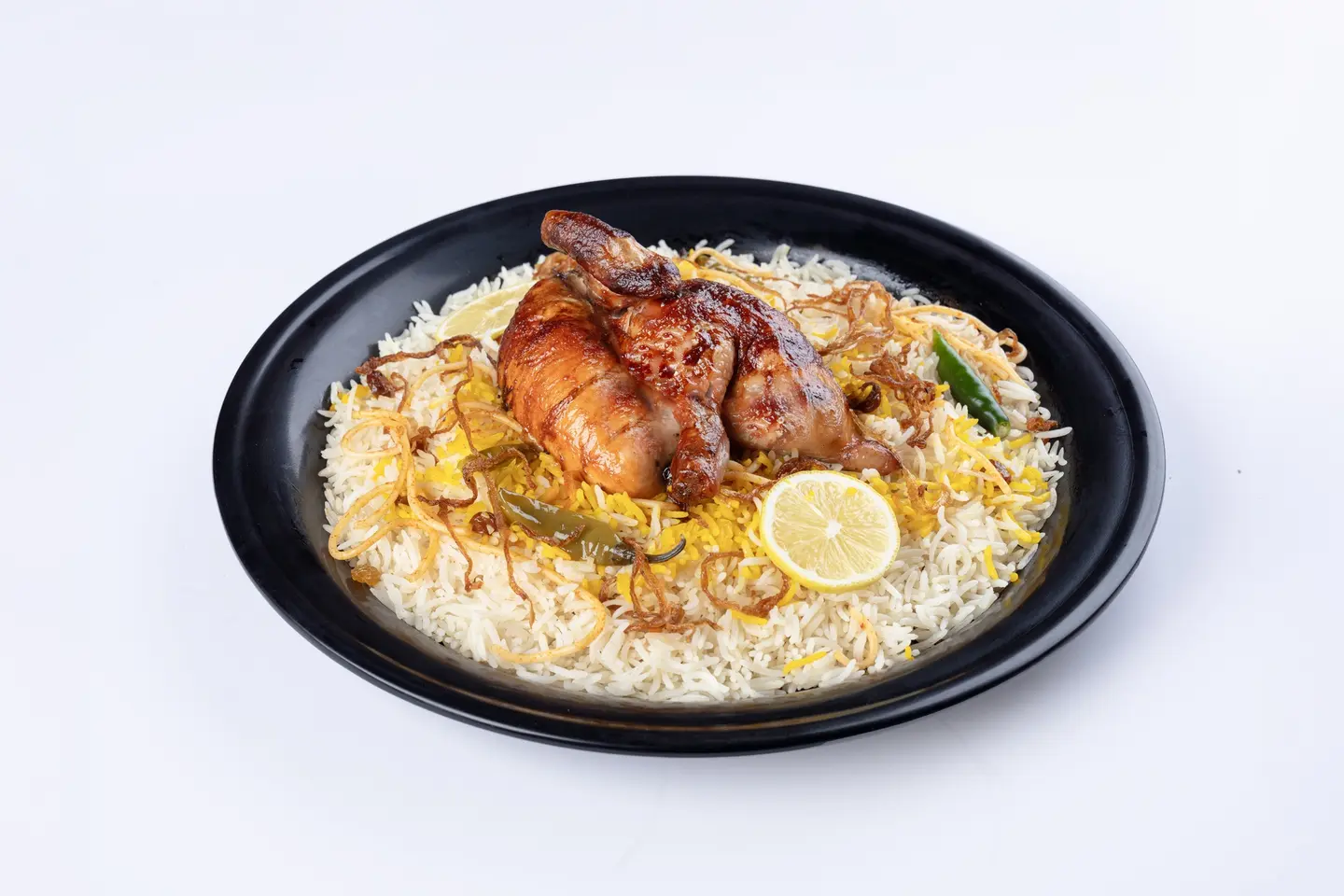نصف شواية مع أرز شعبى
