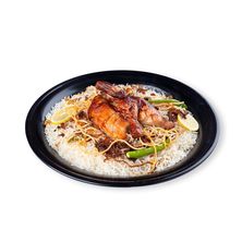 نصف شواية مع أرز بشاور