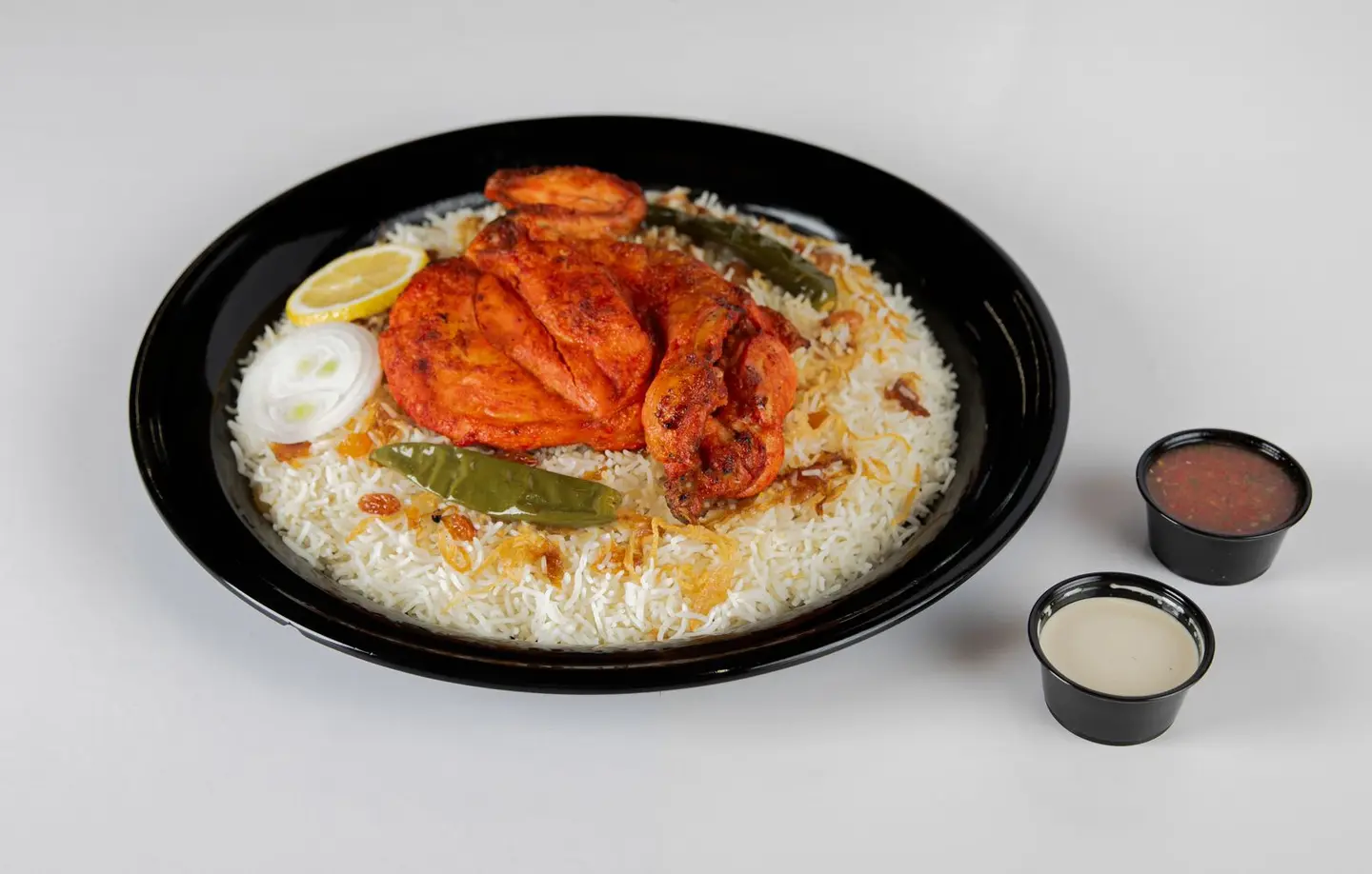 نصف مظبي مع أرز بشاور حار