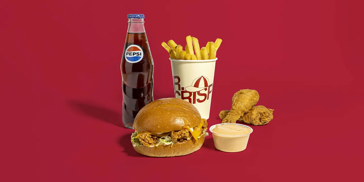 Combo Burger With Chicken Legs