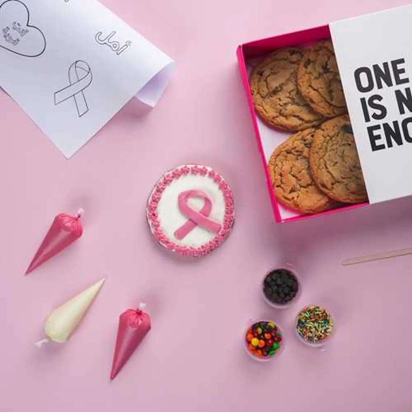 Dozen Pink October Cookies