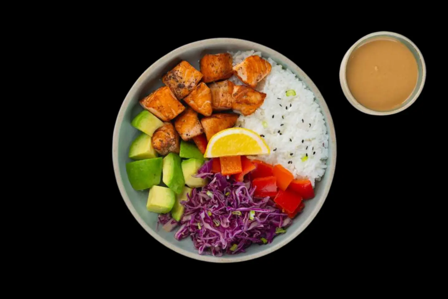 Salmon Cubes Bowl
