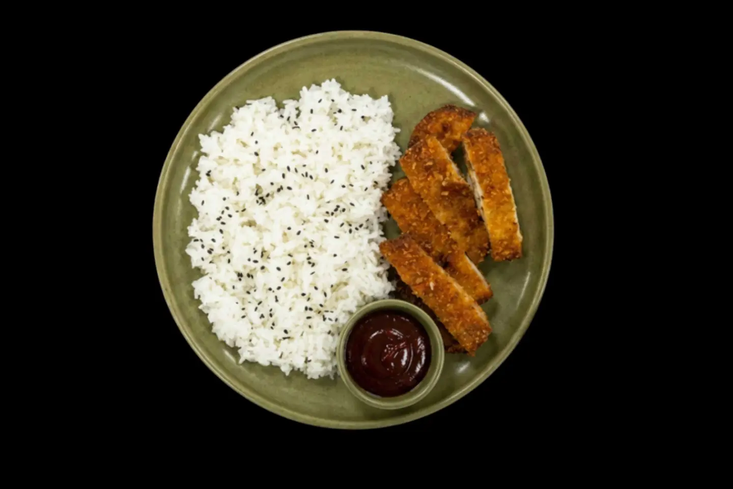 Fried Chicken Breast With Rice