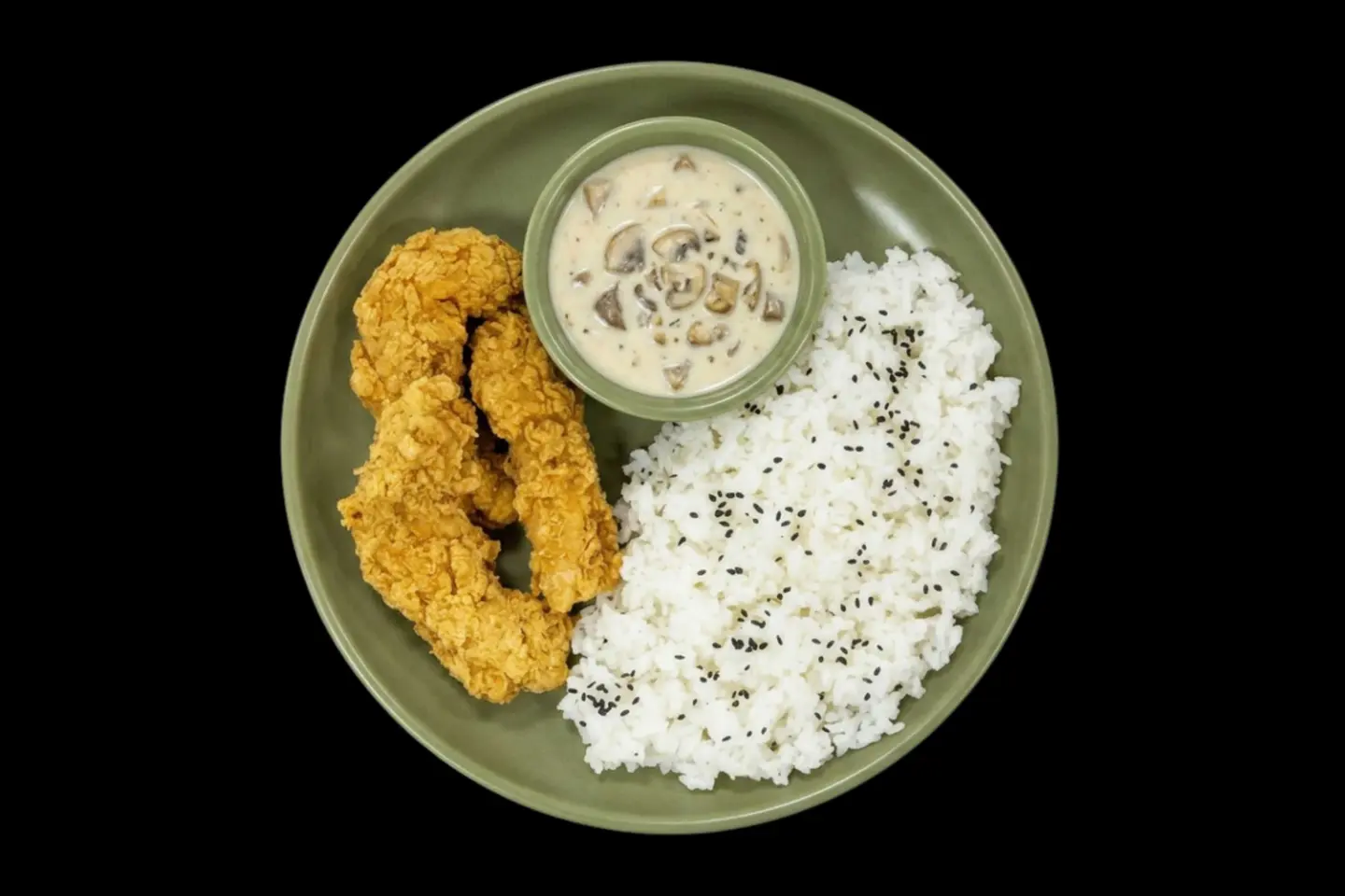 Crispy Chicken Strips With Rice
