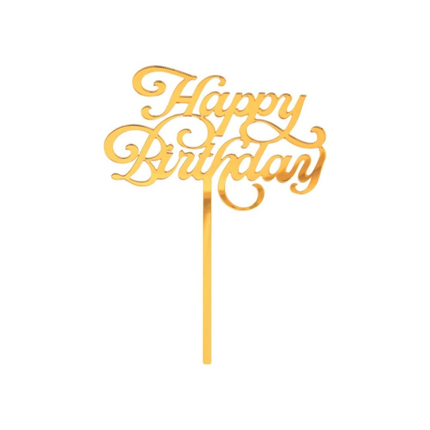 Topper Happy Birthday Gold