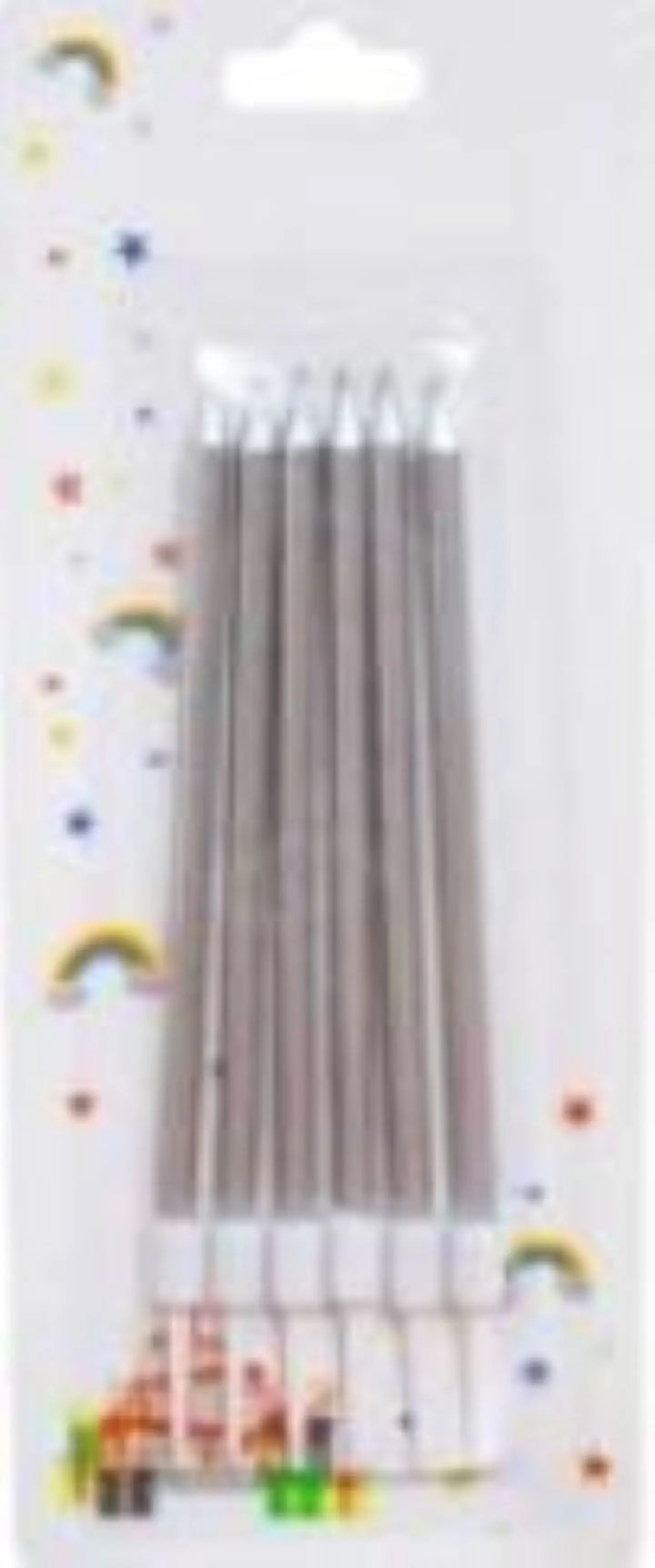 شمعة طويلة فضية