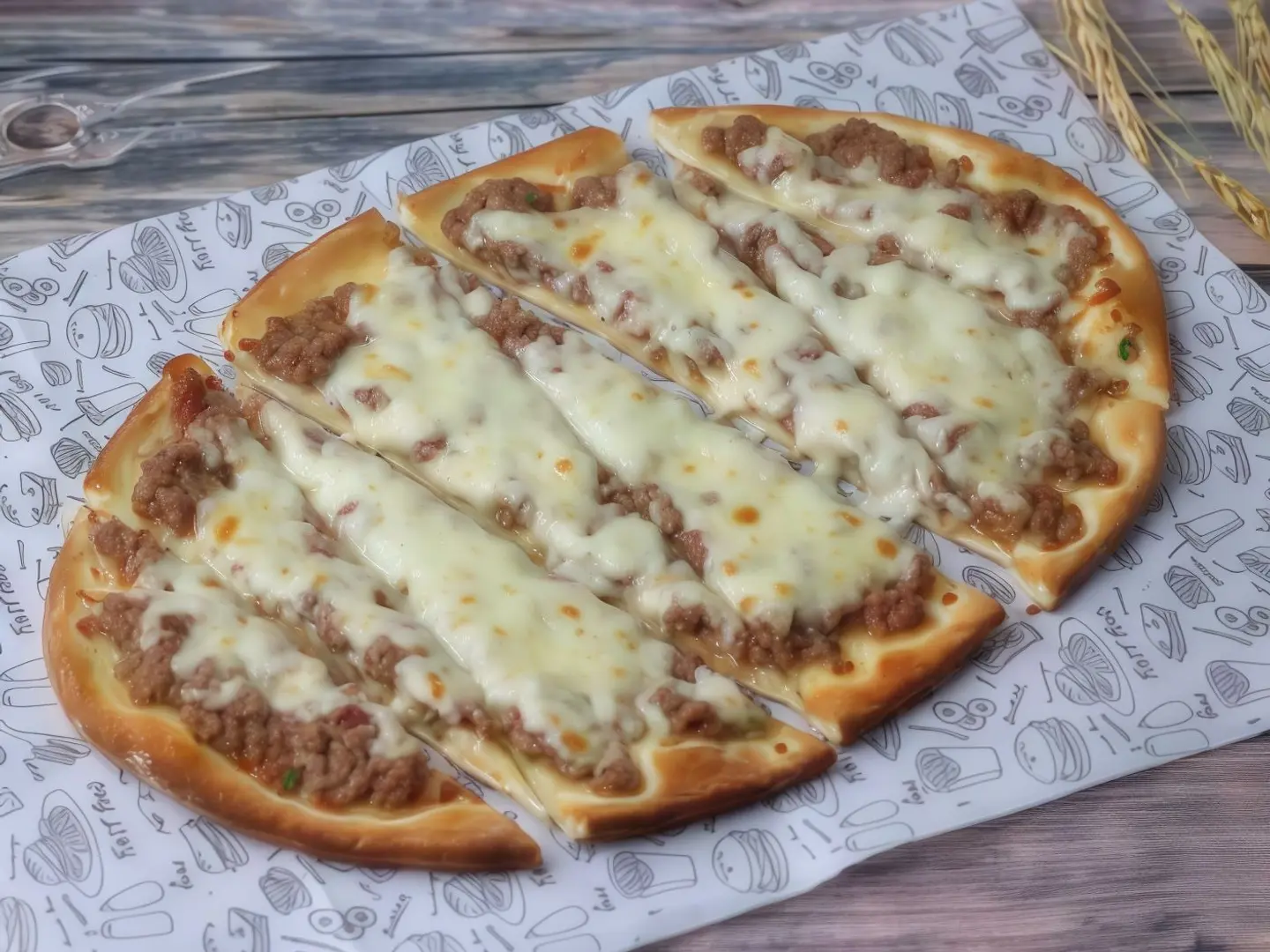 Meat With Cheese & Muhammara