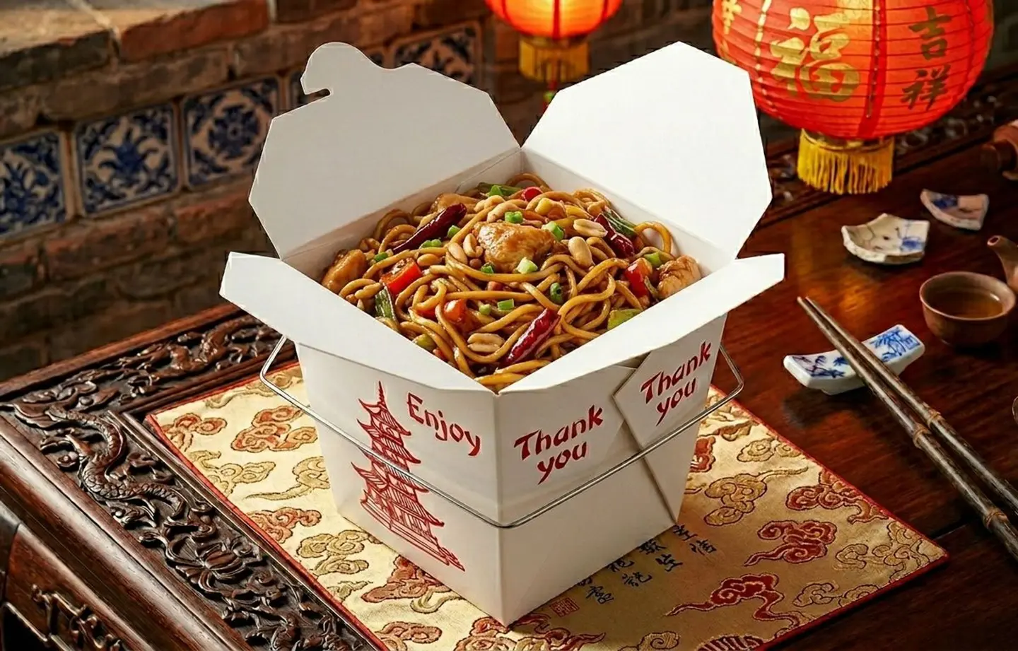 Kung Pao Chicken Noodles