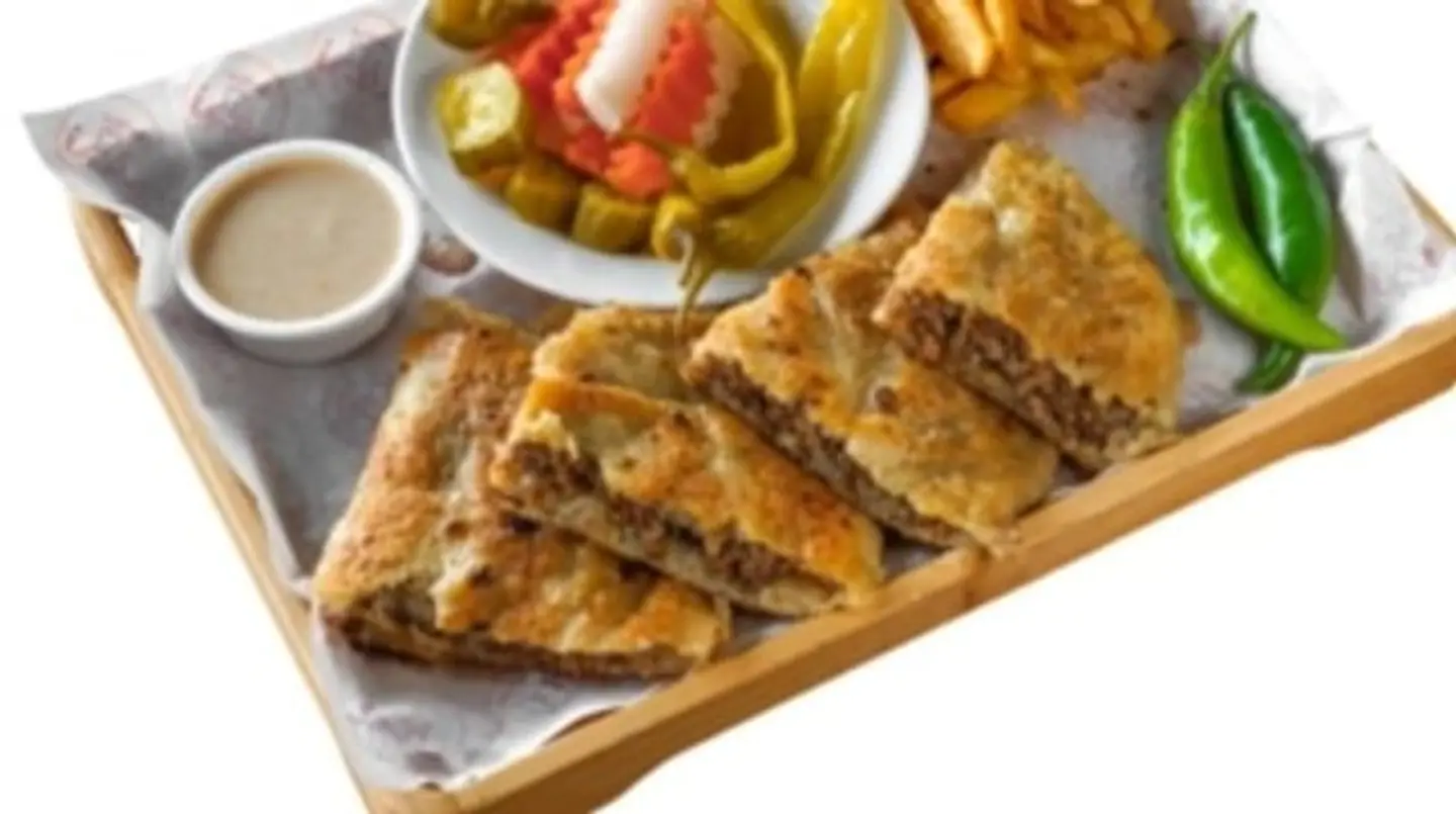 Beef Hawawshi With Cheddar