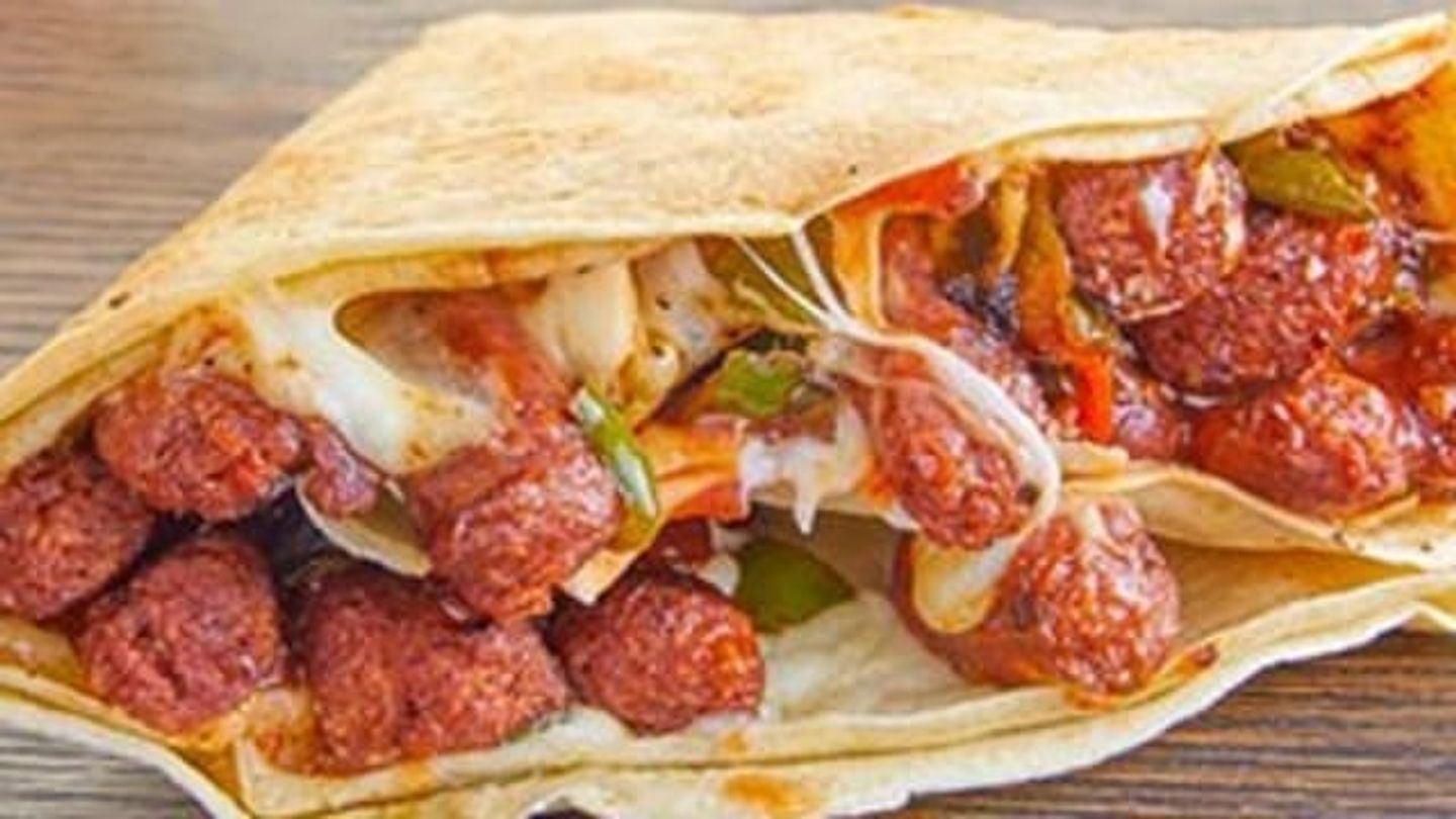 Sausage On Breaded Chicken Crepe