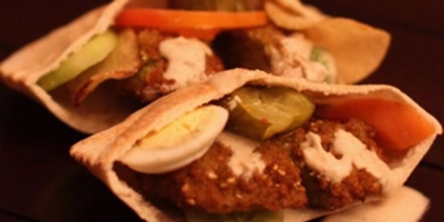 Falafel And Egg Sandwic