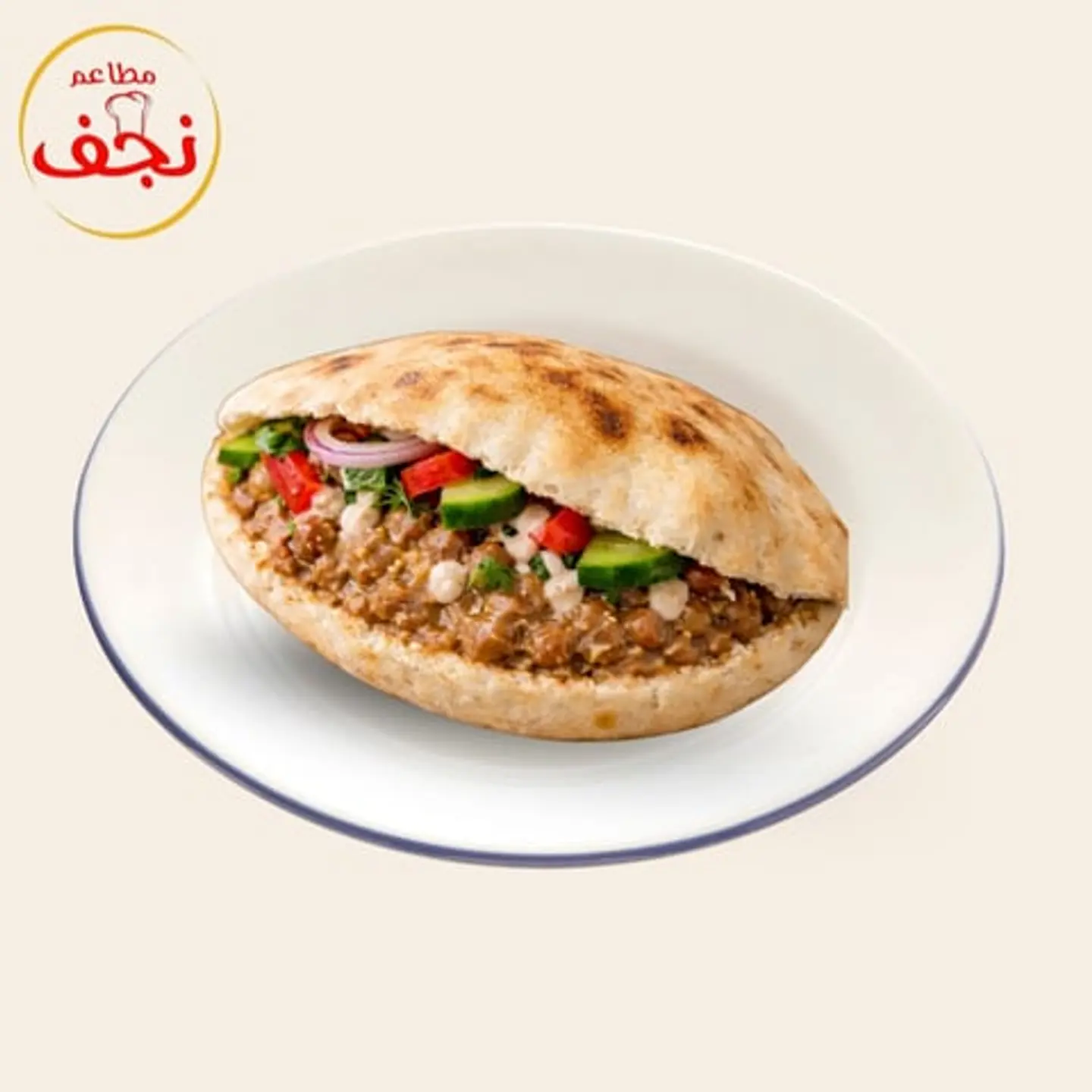 Foul, Falafel, And Egg Sandwich