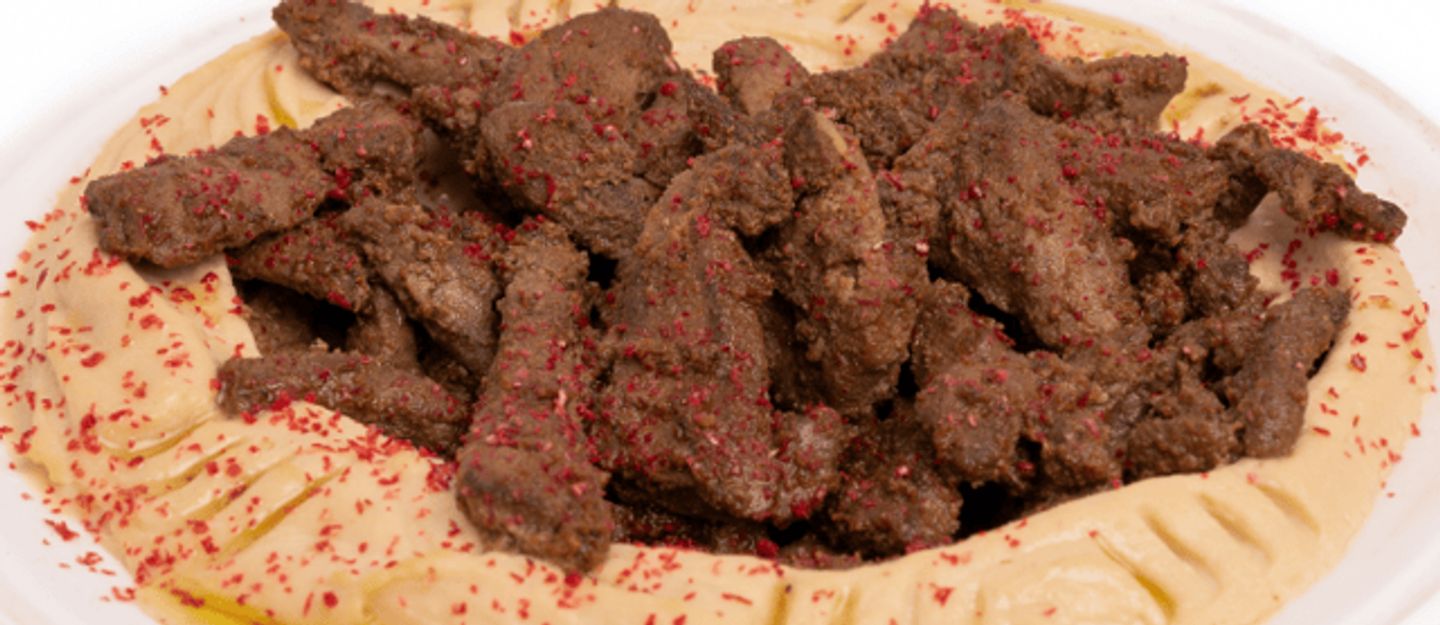 Hummus With Liver Plate
