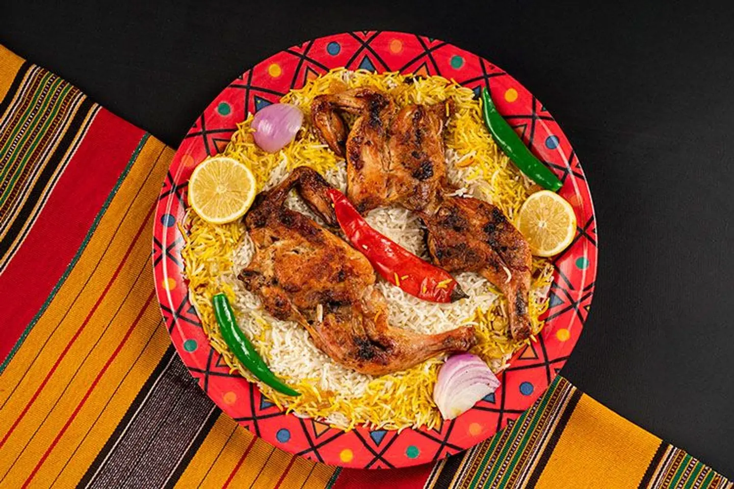 حبة دجاج مظبي مع أرز شعبي