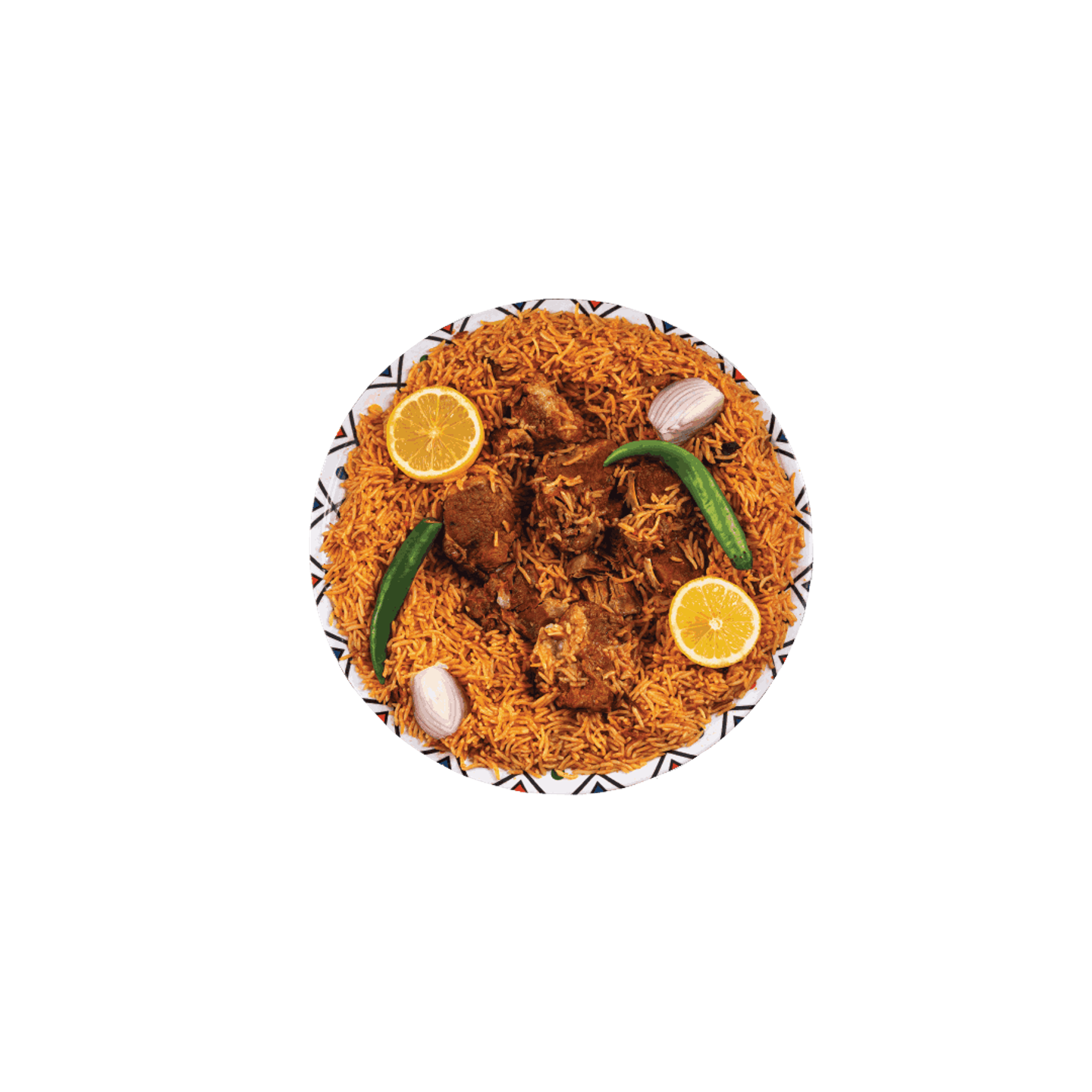 نصف ذبيحة لحم مضغوط مع الارز