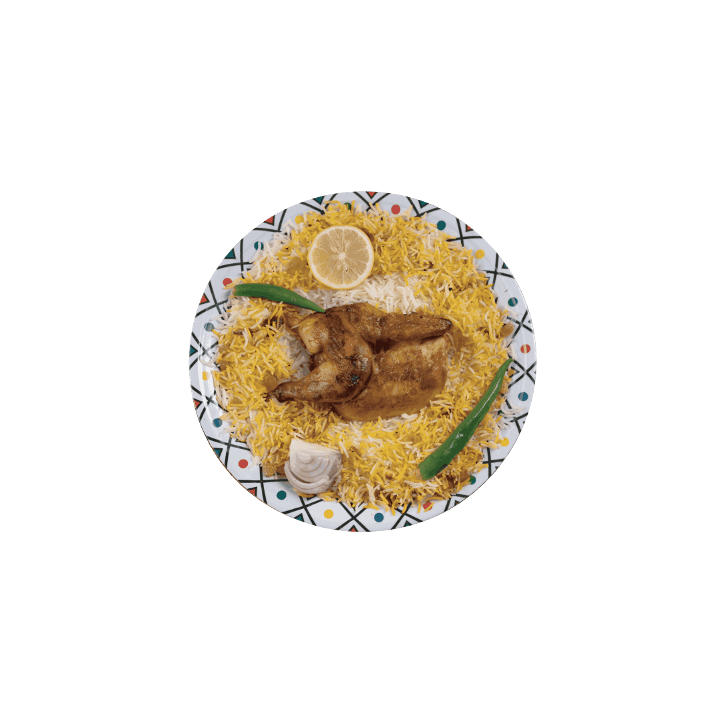 حبة دجاج شواية مع ارز بشاور