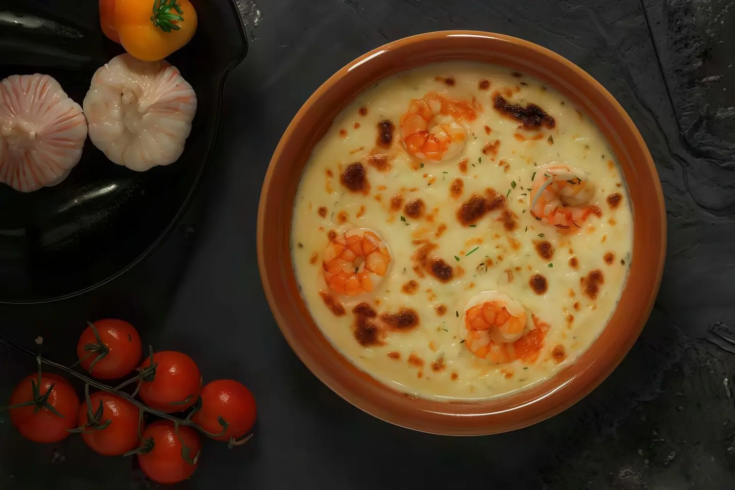 Casserole With Shrimp Thermador Béchamel