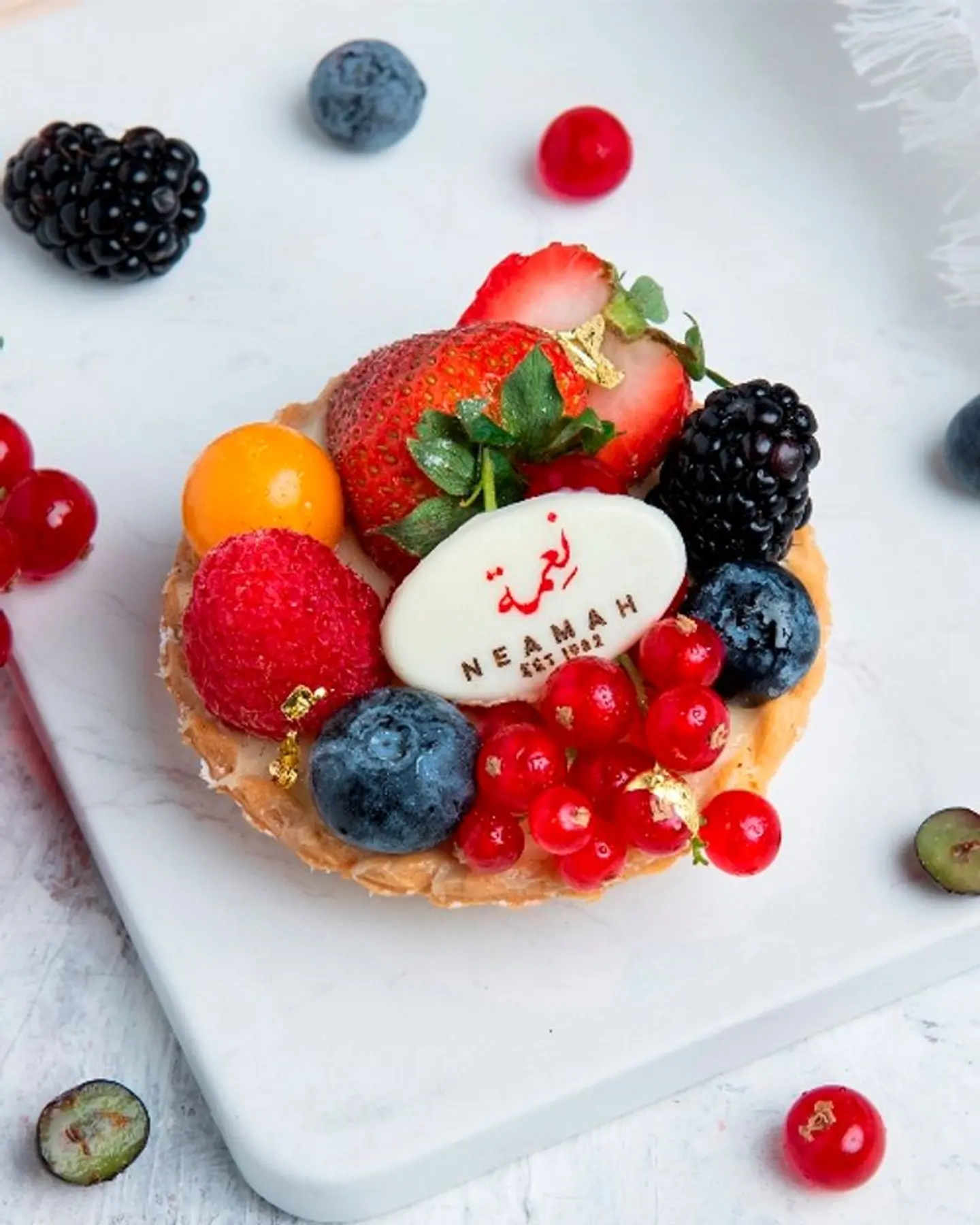 قطعة كيك تارت فواكه