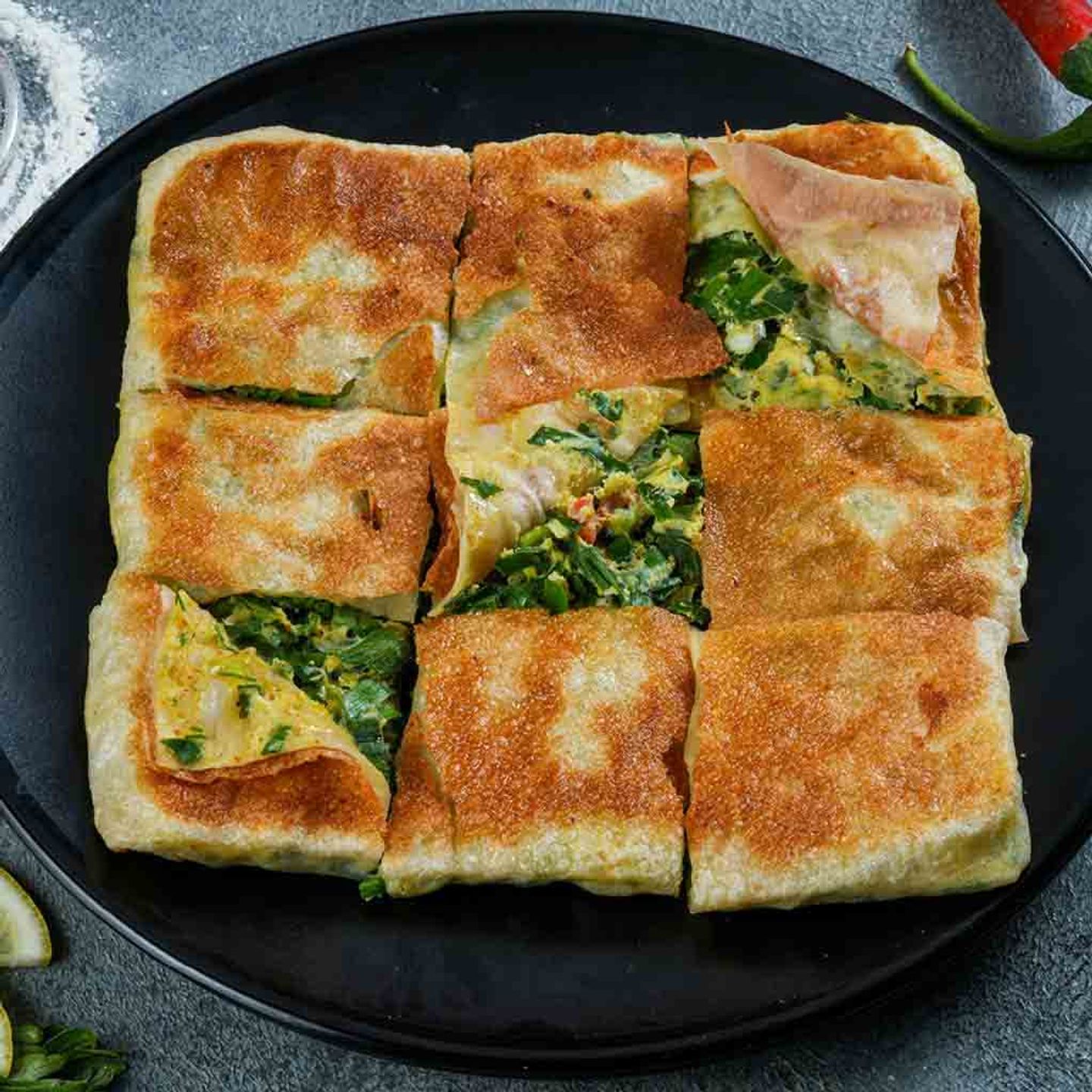 Mutabbaq Vegetables And Eggs