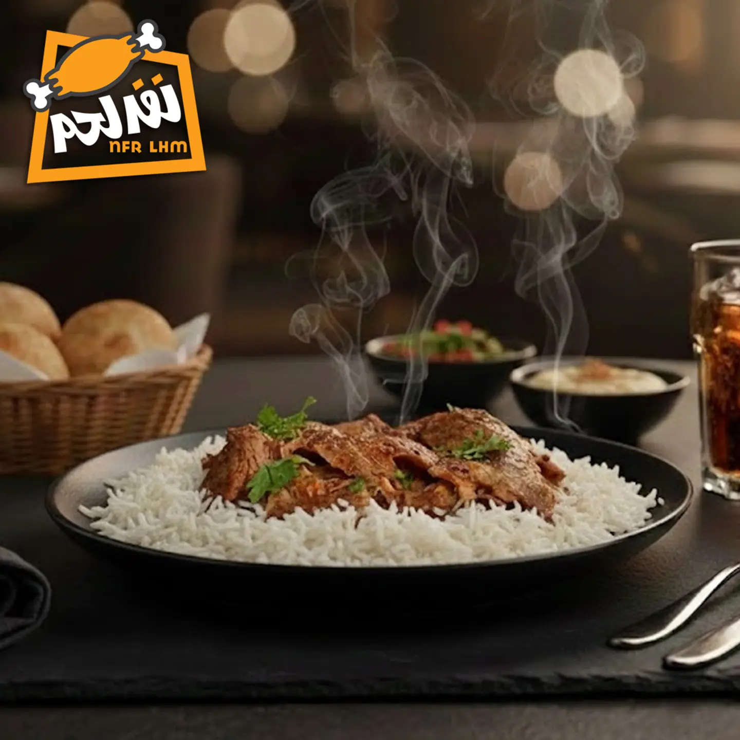 شاورما لحم غنم مع رز