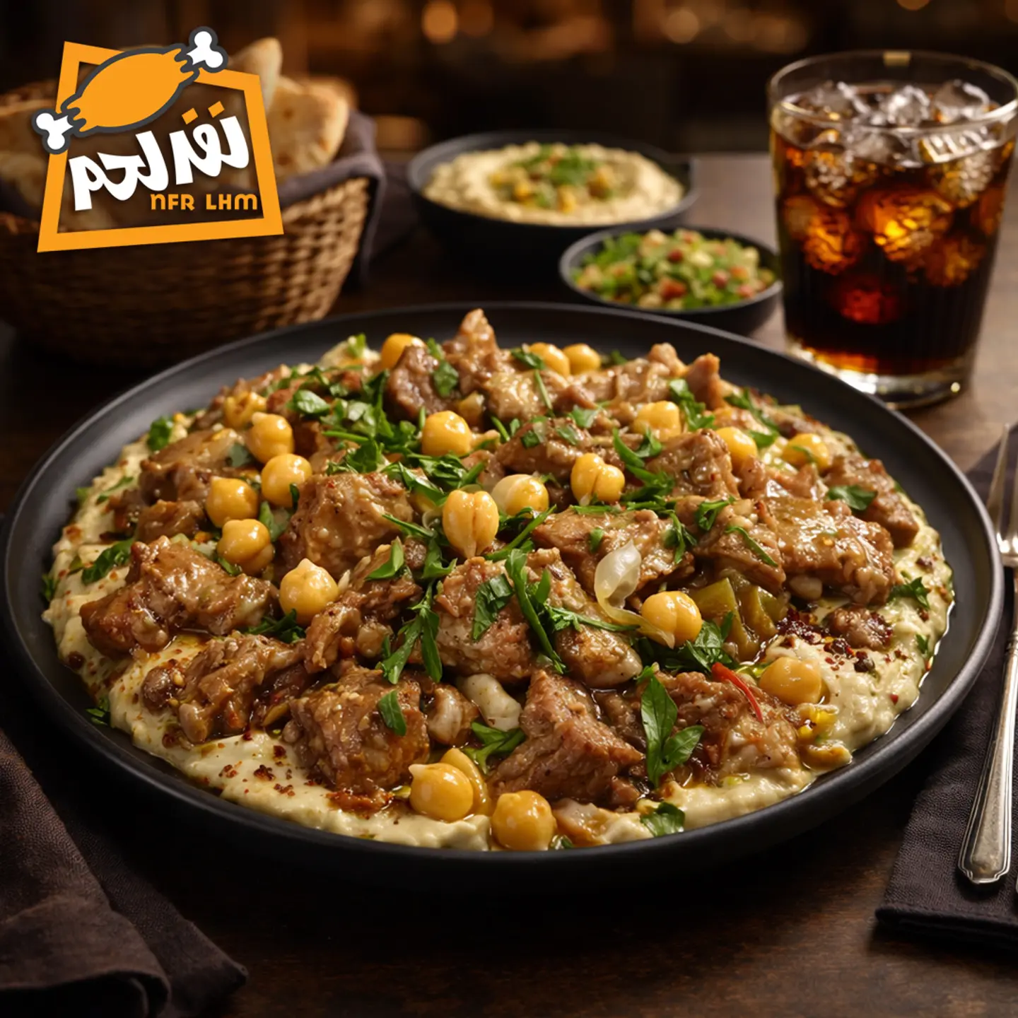 فتة حمص باللحم