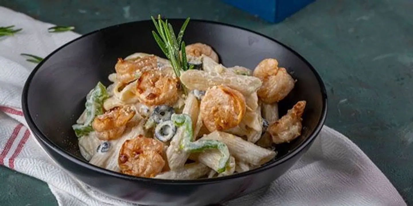 باستا وايت صوص روبيان