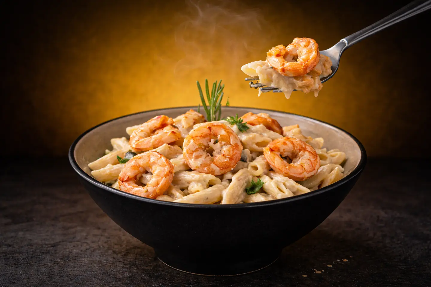 باستا وايت صوص روبيان