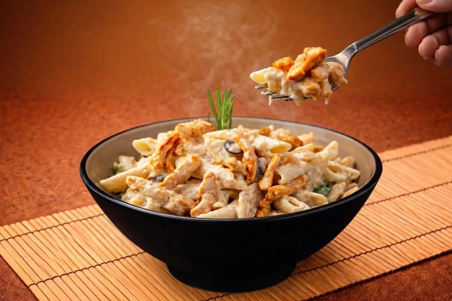 White Pasta With Chicken Sauce