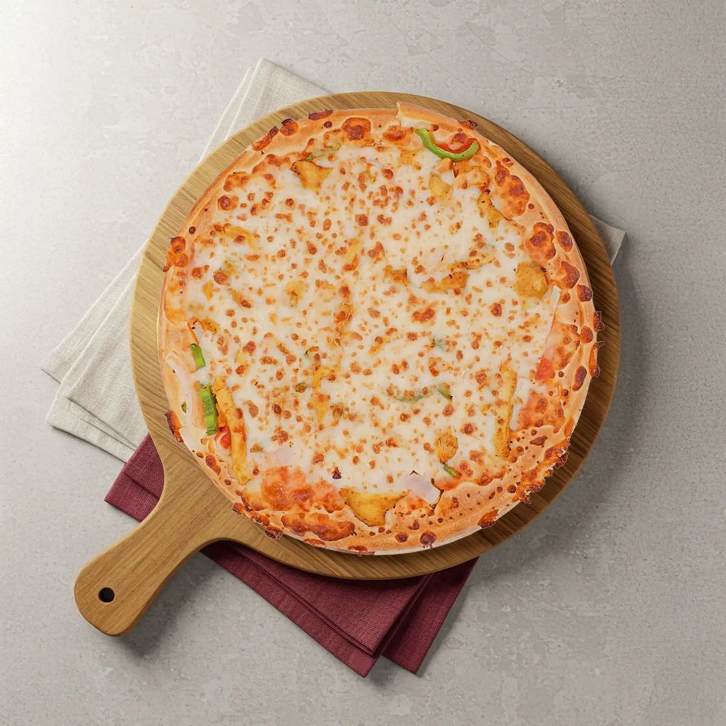 بيتزا دجاج كريمي وسط