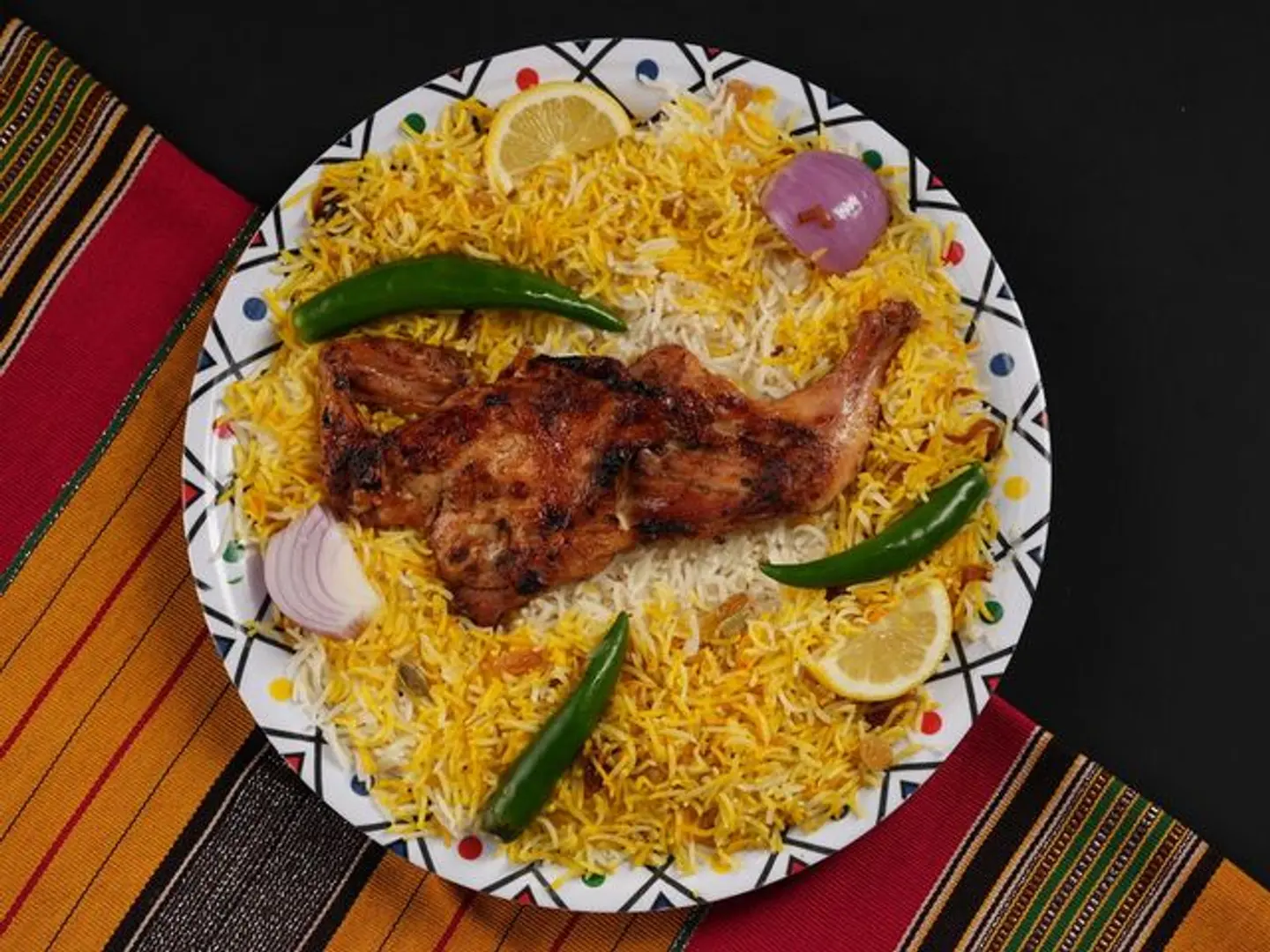 Half Madhbi Chicken With Traditional Rice