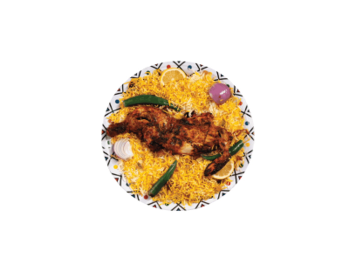 Half Charcoal Grilled Chicken With Traditional Rice