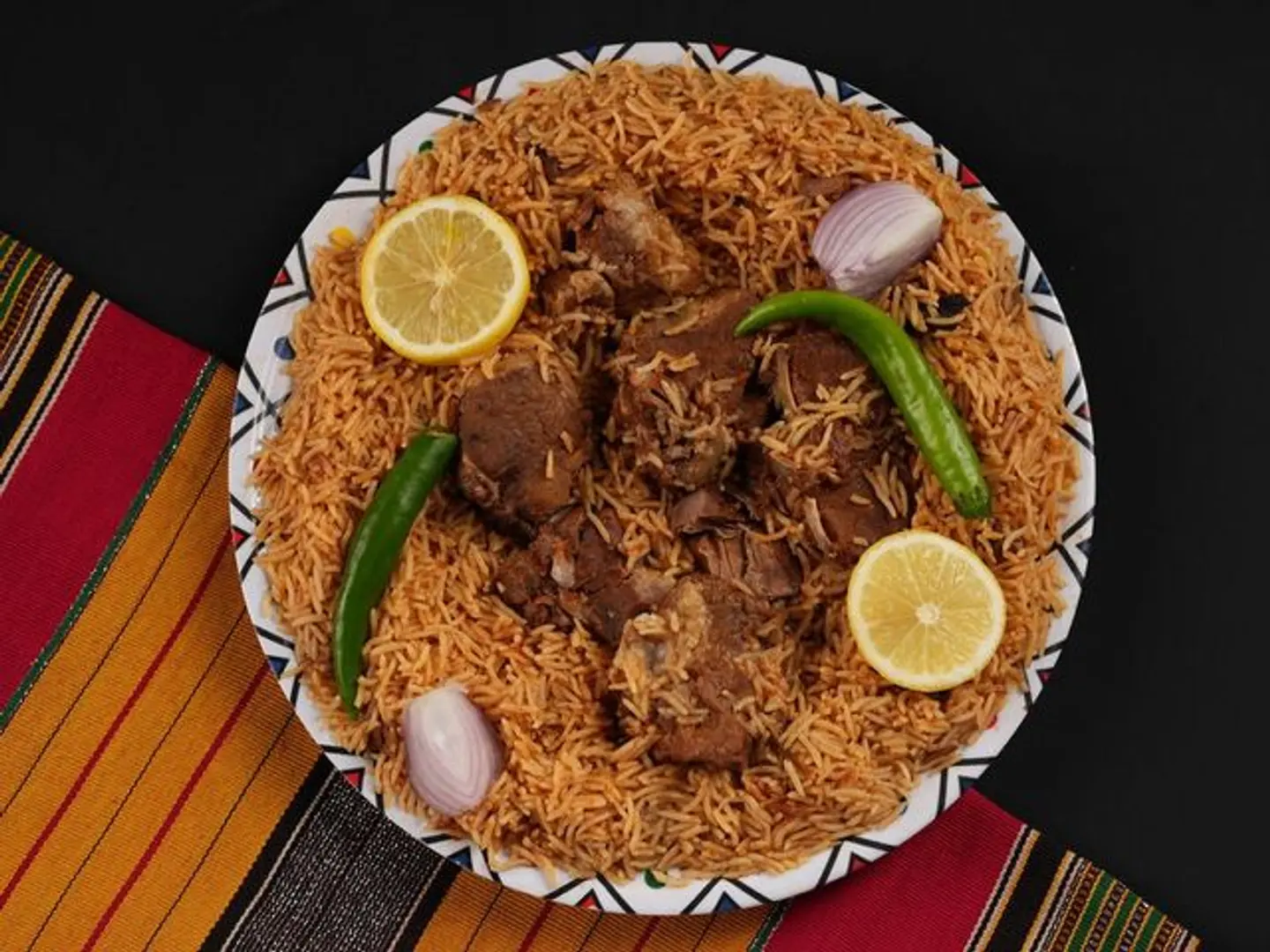 Single Portion Of Mandi Style Pressed Meat