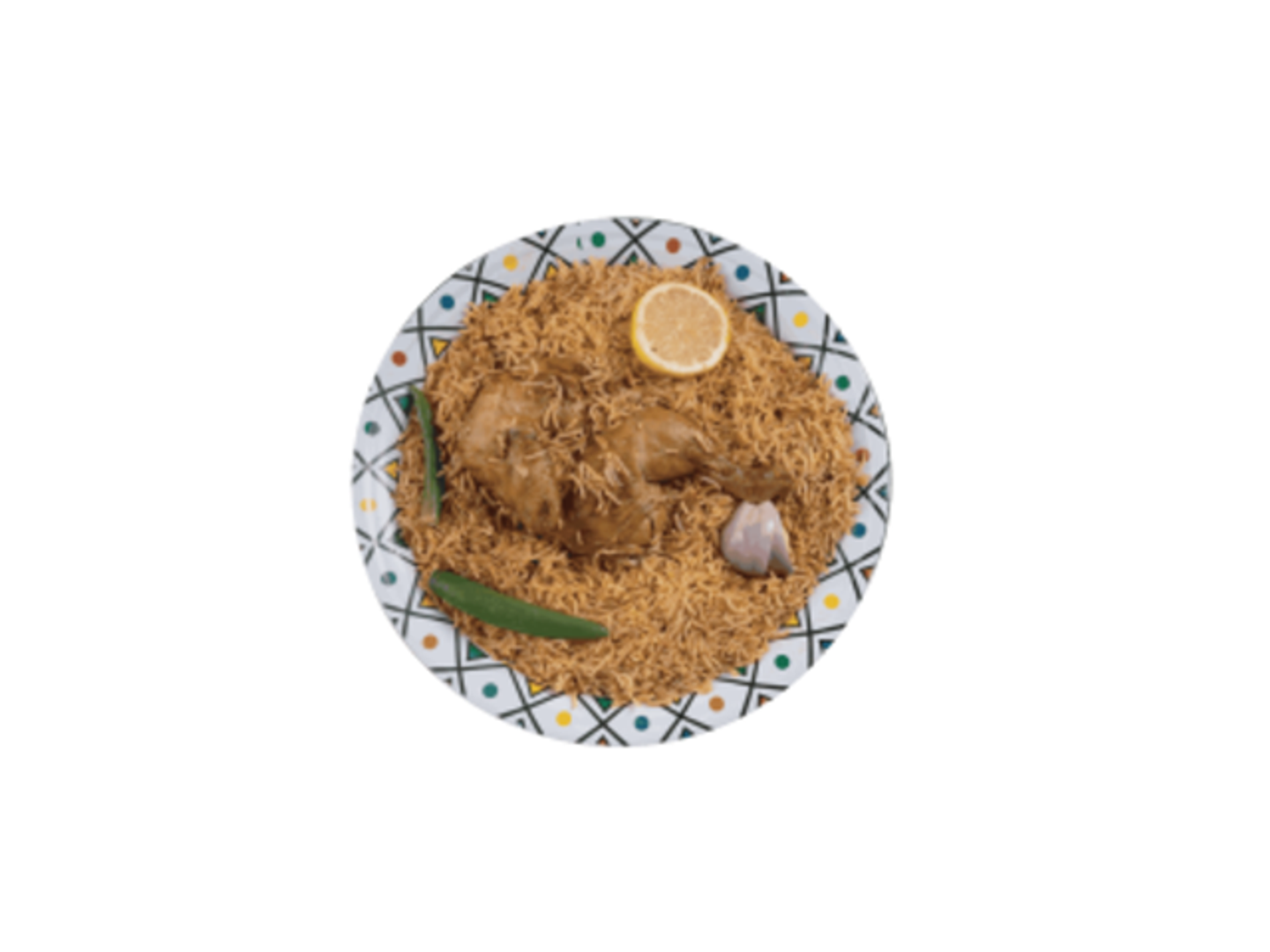 Half Pressure Cooked Chicken With Rice