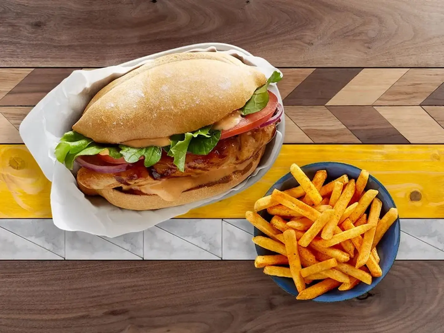 ناندوز كلاسيك مع طبق جانبي عادي واحد