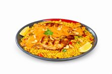 نصف دجاج بالكاجو مع أرز