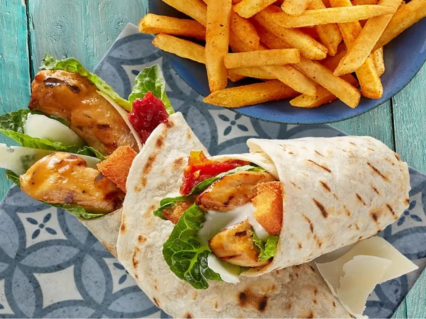 راب دجاج سيزر مع طبق جانبي واحد عادي