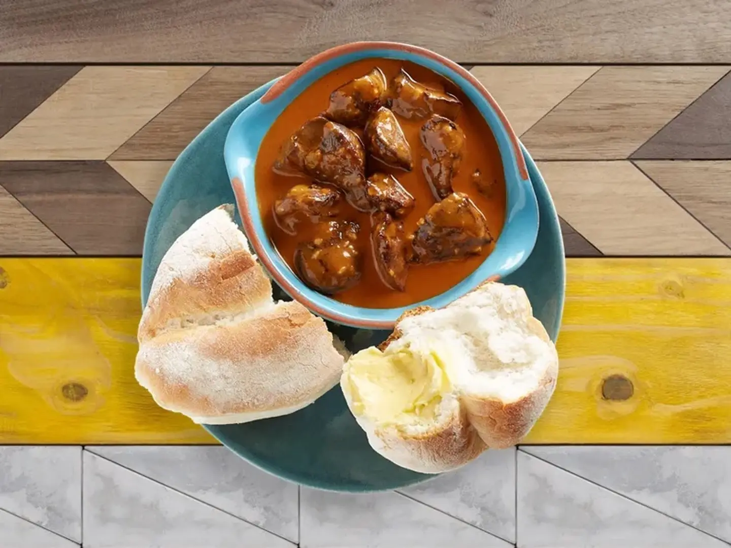 كبد دجاج ولفائف برتغالية