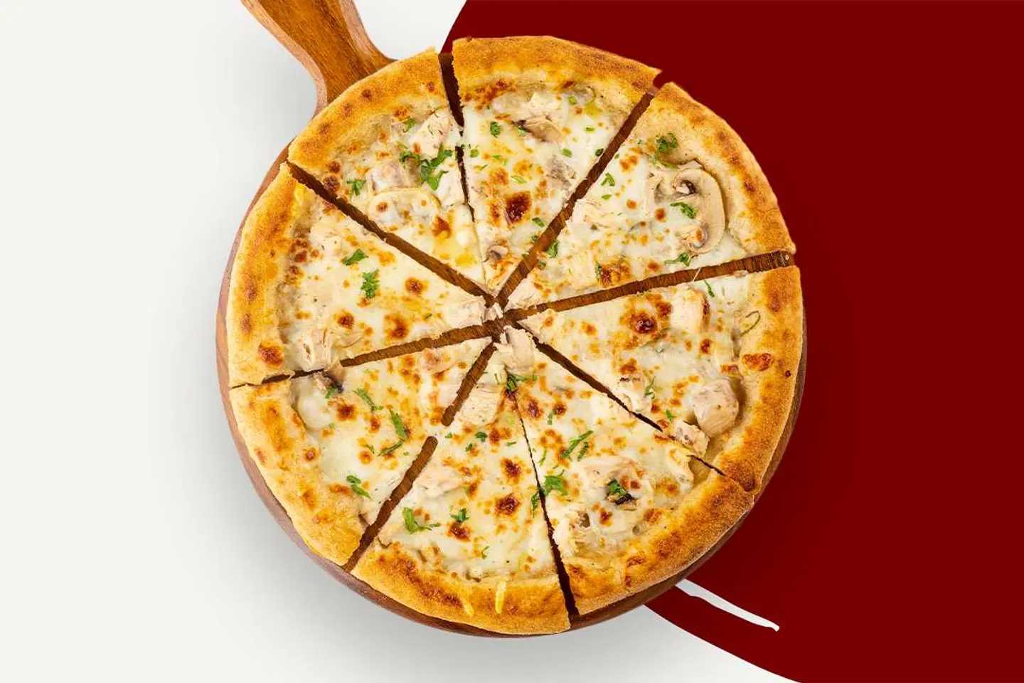 Chicken Alfredo Pizza Large