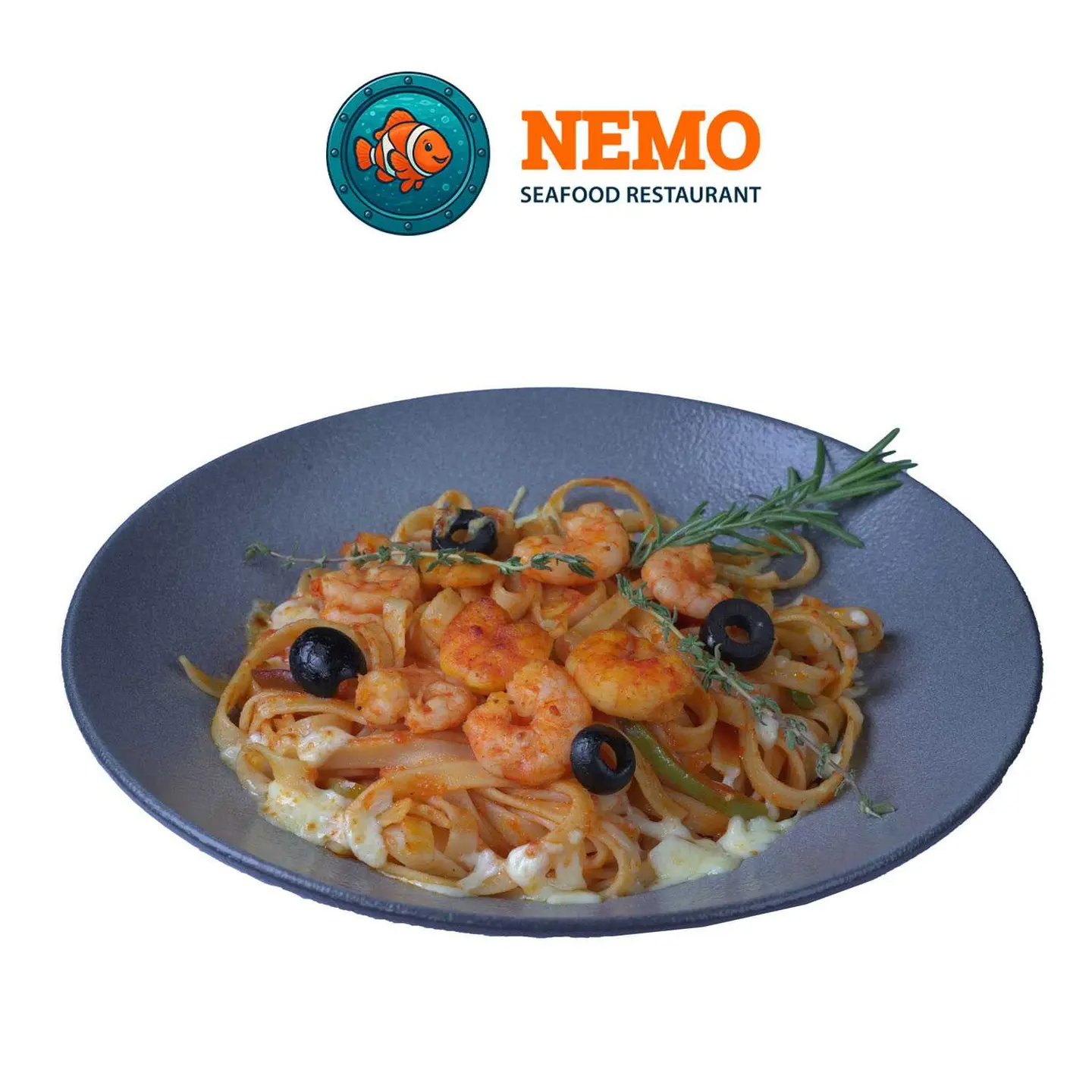 Fettuccine Pasta With Shrimp Red Sauce