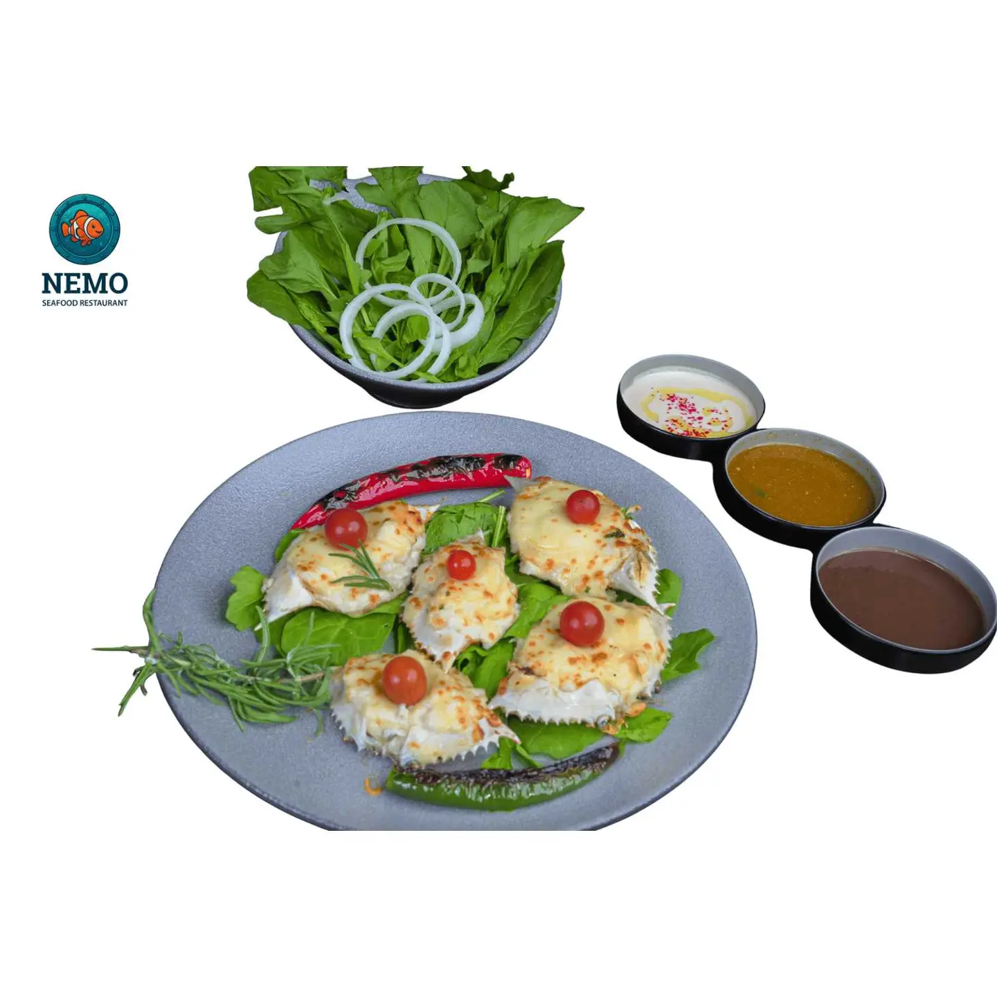 Crab Boneless With Cheese And Cream Dish