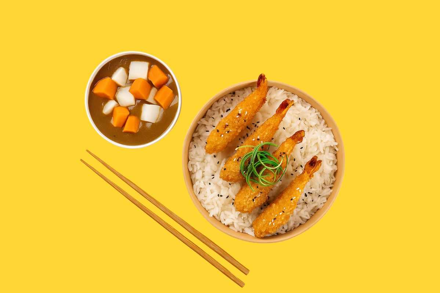 Prawn Katsu Curry With Rice