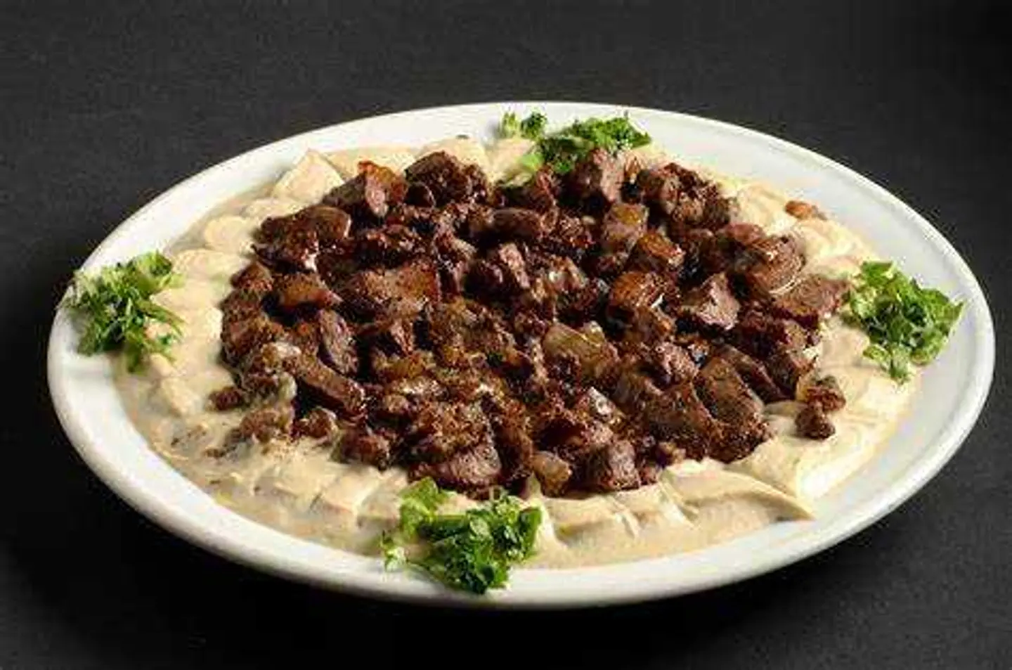 حمص بالكبدة-