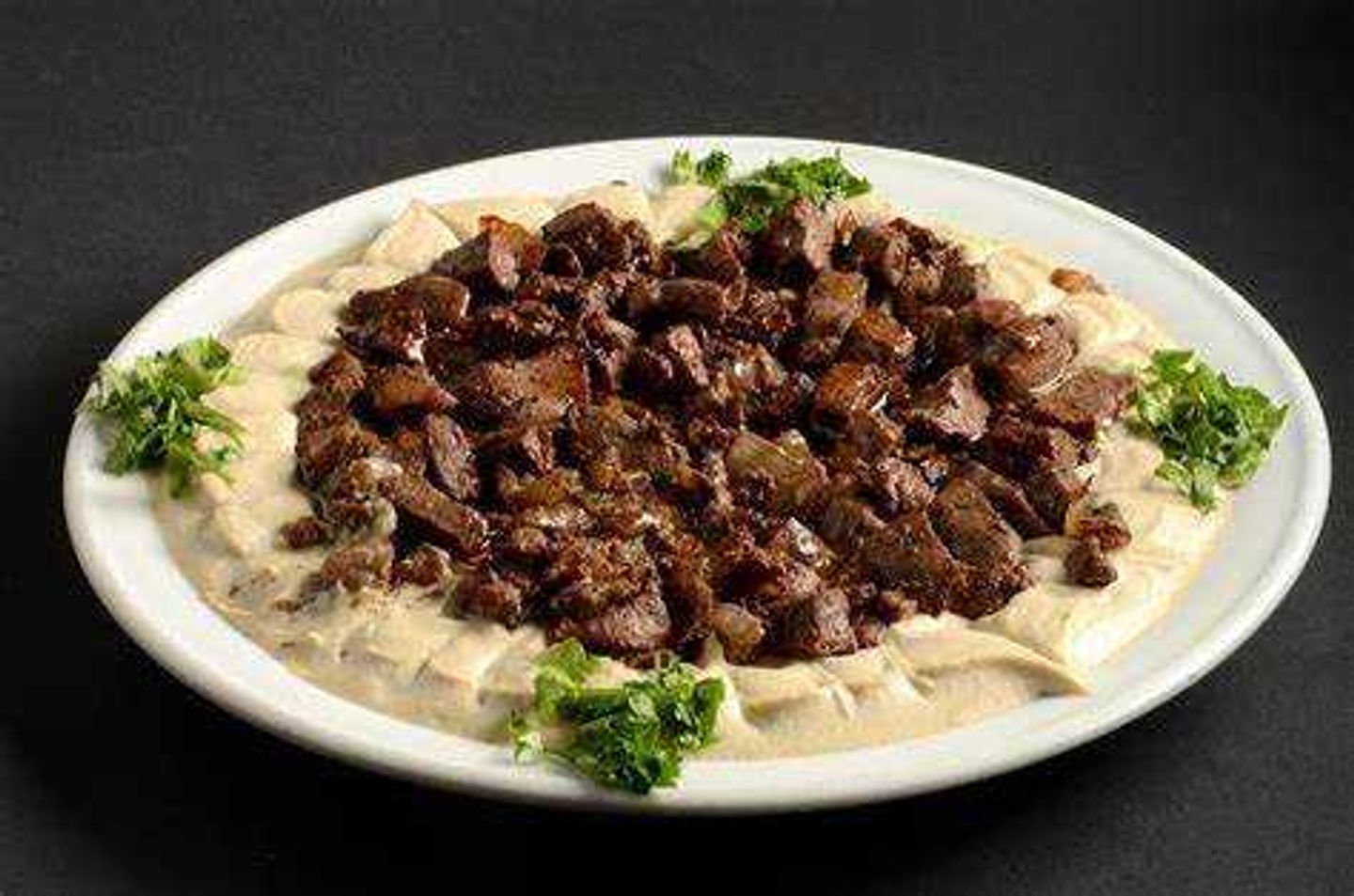 حمص بالكبدة-