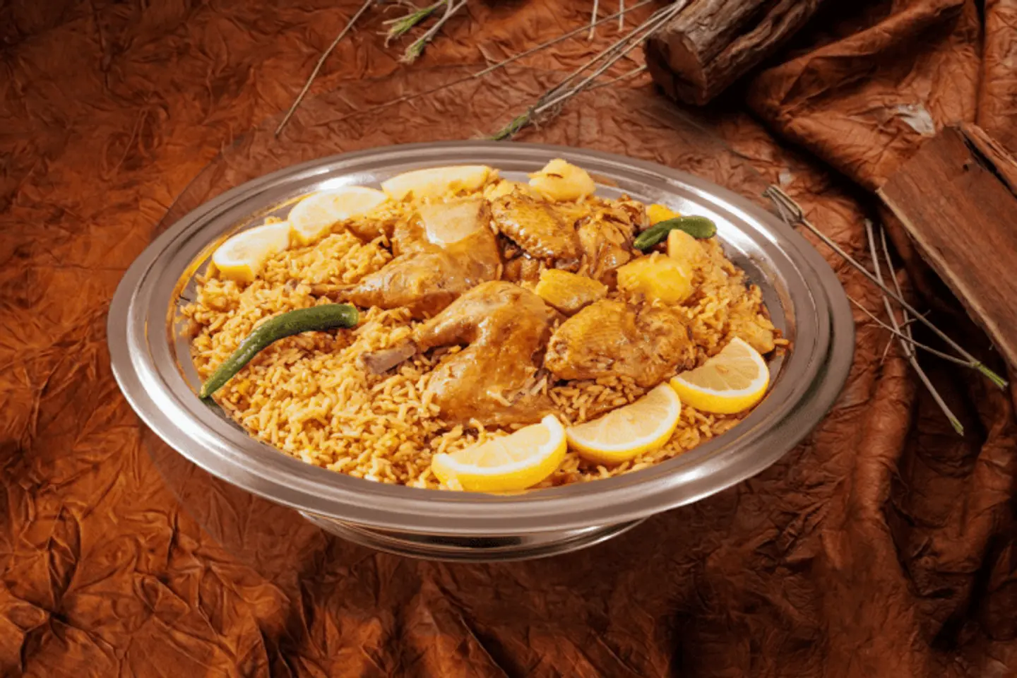 حبة دجاج مضغوط أرز أبو بنت