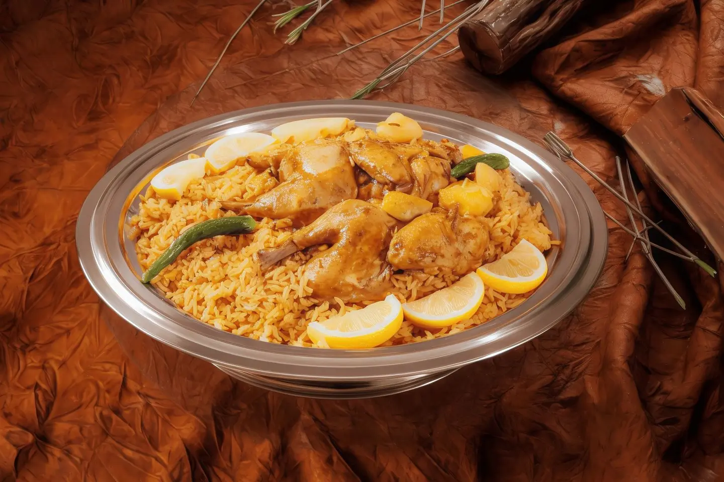 حبة دجاج مضغوط أرز أبو بنت