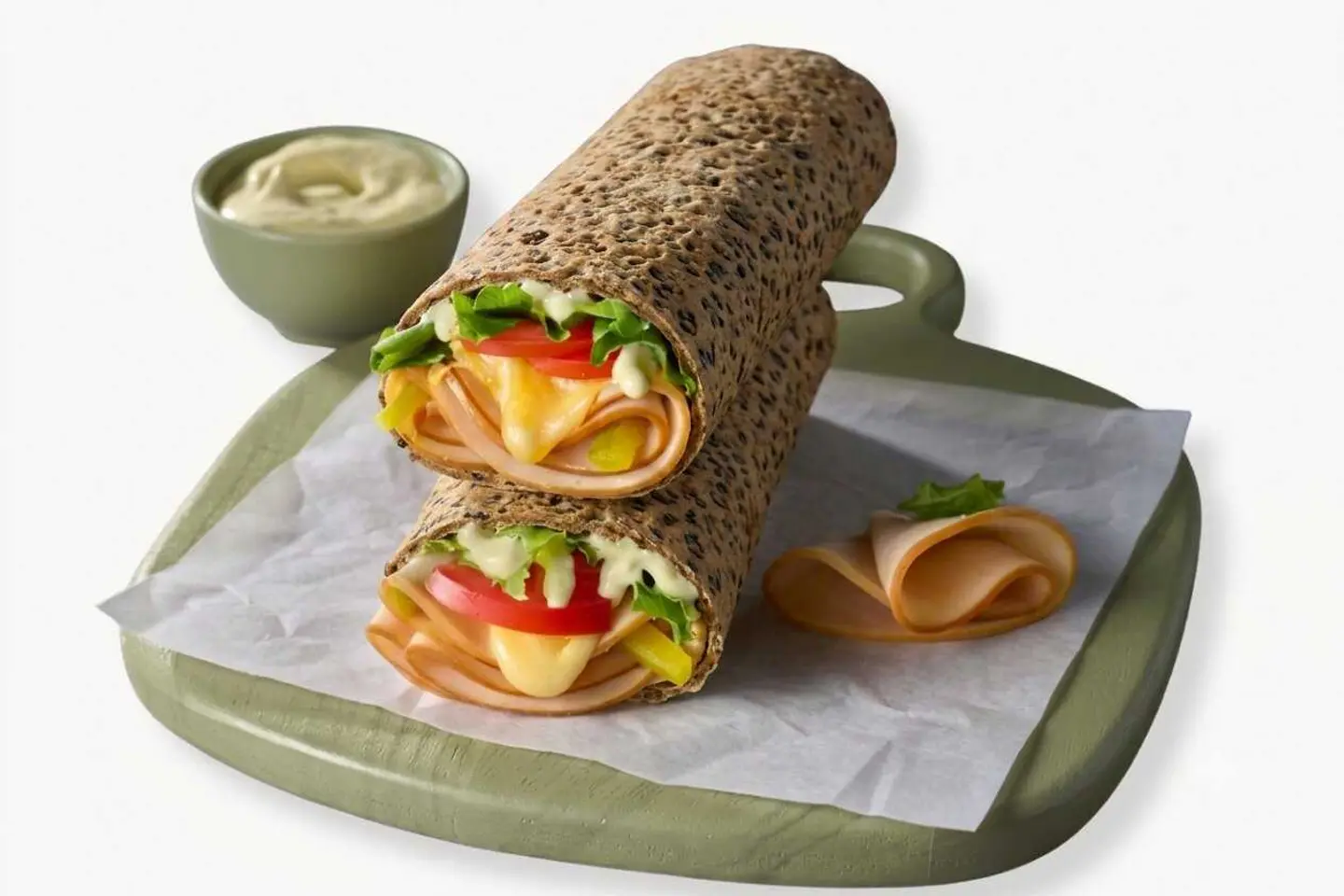 Low Cal Turkey & Cheese Wrap In Protein Dough