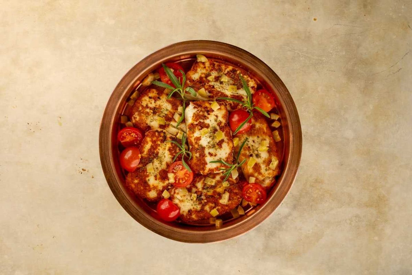 Oven Baked Grilled Halloumi Pan