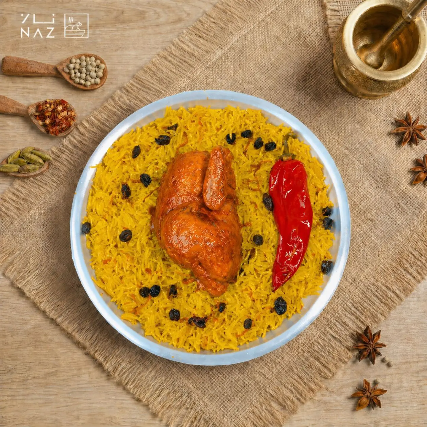 نص حبة دجاج بيري بيري مع الرز